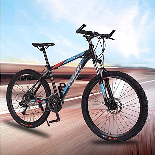 Mountainbike : YXYLD Herren-Mountainbike, 26-Zoll-Hardtail-Bike, leichte Aluminiumlegierung, Mountainbike mit verdickten Reifen, Doppelscheibenbremsen, 24 Zoll, 21-Gang