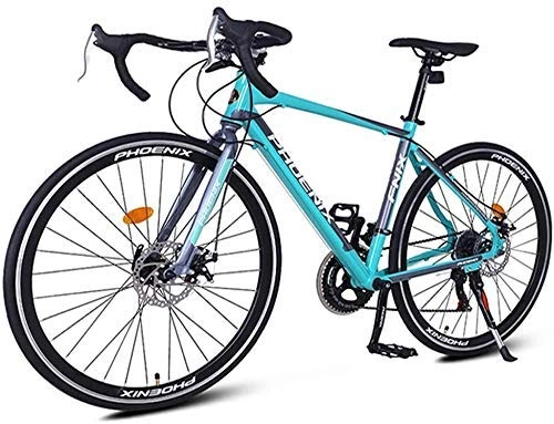 Rennräder : AYHa 14 Speed ​​Rennrad, Alurahmen Stadt-Pendler-Fahrrad, Mechanische Scheibenbremsen Endurance Straßen-Fahrrad, 700 * 23C Räder, Blau