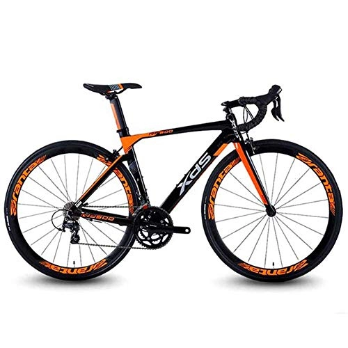 Rennräder : AZYQ 20-Gang-Rennrad, leichtes Aluminium-Rennrad, Schnellverschluss-Rennrad, perfekt fr Touren auf Straen- oder Schotterwegen, orange, 460 mm Rahmen, Orange, 510MM Rahmen