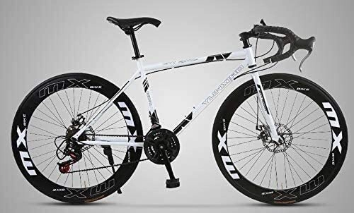 Rennräder : Bicycle Adult Rennrad High-Speed-Turm Rad Mechanische Doppelscheibenbremse Getriebe kann mit voller Thumb High Carbon Stahlrahmen 26 Zoll 60 Messer Fahrrad betrieben Werden