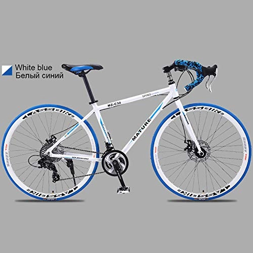 Rennräder : Domrx 700c Rennrad aus Aluminiumlegierung 21 Rennrad mit 27 und 30 Geschwindigkeiten Zwei-Scheiben-Sand-Rennrad Ultraleichtes Fahrrad mit 27 Geschwindigkeiten WL