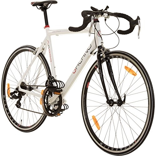 Rennräder : Galano 28 Zoll Rennrad Giro D'Italia 3 Rahmengrößen 2 Farben, Farbe:Weiss, Rahmengrösse:53 cm