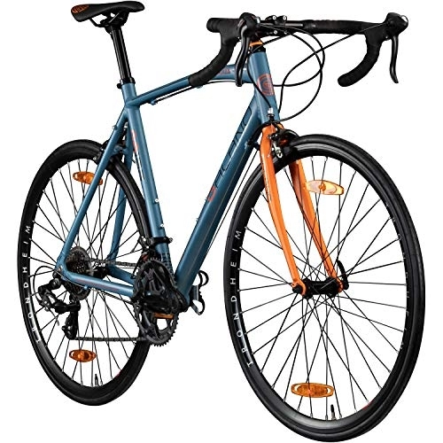 Rennräder : Galano Rennrad 700c Vuelta STI 4 Rahmengrößen 2 Farben 28 Zoll (Azur, 56 cm)