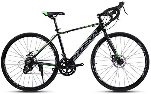 Rennräder : GJZM Mountainbikes Adult Rennrad 14-Gang 700C Räder Rennrad Leichtmetallrahmen Fahrrad mit Scheibenbremsen Perfekt für Straßen- oder Schotterwege Touren Grau-Grau