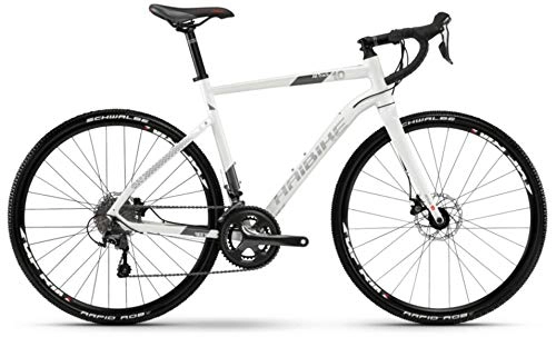 Rennräder : Haibike SEET AllTrack 1.0 Gravel Bike (M / 54cm, Weiß / Titan / Rot)