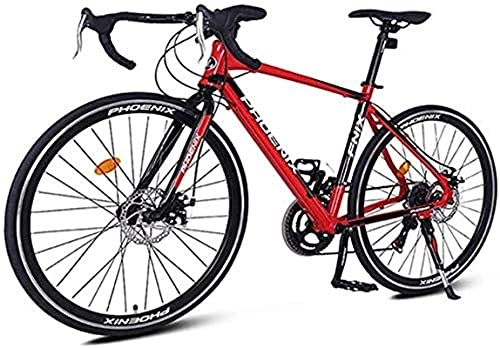 Rennräder : JYTFZD WENHAO 14-Gang-Rennrad, Aluminium-städtische Pendler, erhöhen Geschwindigkeit, Ausdauer Mechanische Scheibenbremse Rennrad, 700 * 23C-Rad (Farbe: weiß) (Color : Red)