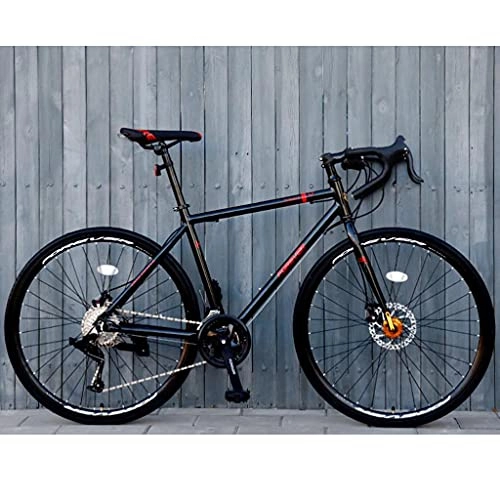 Rennräder : M-YN Rennrad 68cm Rahmen 700c Räder 27 Geschwindigkeit Verschiebung Dual-scheibenbremsen Road Fahrrad Für Herren(Color:schwarz)
