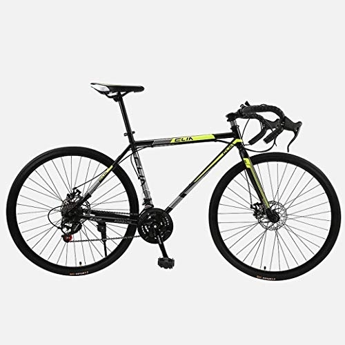Rennräder : Rennrad, 26 Zoll 21-Gang-Bikes, Doppelscheibenbremse, Rahmen aus Kohlenstoffstahl, Rennradrennen, Männer und Frauen für Erwachsene