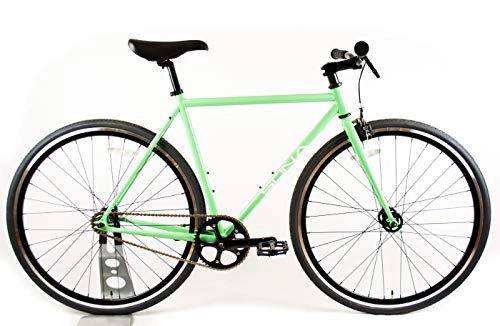 Rennräder : Sona Original Singlespeed Fixed Gear | Urban Commuter City Fixie Bike | entworfen und handgebaut in Dublin | Flip Flop Bike Hub | festes Rad & Freilauf, mintgrün, Small 52cm