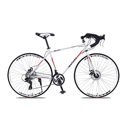 Rennräder : Ti-Fa Rennrad Aluminium Legierung Rahmen 21 / 27 / 30 / 33 Geschwindigkeit Stahlrahmen Außen Radfahren Fahrrad Disc Bremse, Männer und Frauen nur für Erwachsene, 30 Speed