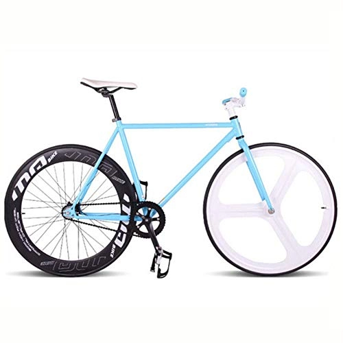 Rennräder : VHJ Magnesium Alloy Wheel 3 Speichen Fixie Fahrrad, Fahrrad mit festem Gang Rennrad, Multi, 52 cm (175 cm - 180 cm)