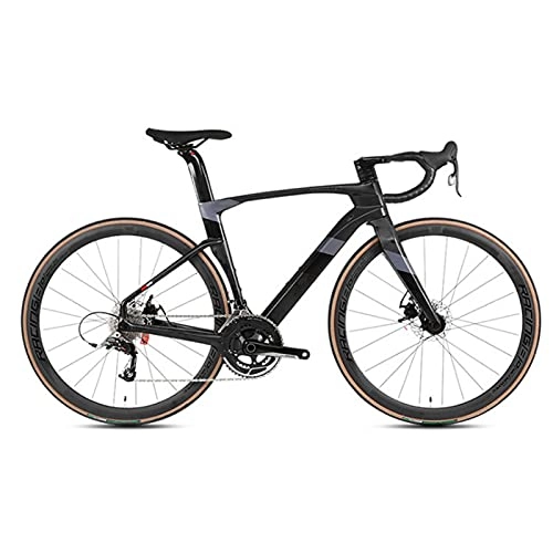 Rennräder : WANYE Carbon-Rennrad, 700C Carbon-Rennrad Mit 22-Gang-Schaltwerk Und Doppel-V-Bremse black-48cm