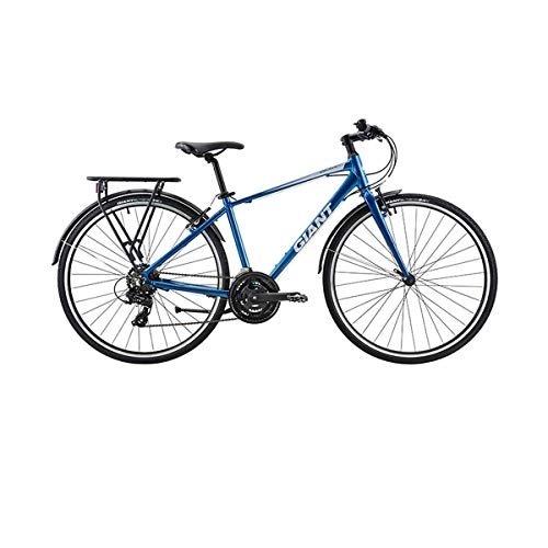 Rennräder : WEIZI Stdtische Freizeit-Pendler Fahrrad, Erwachsener Speed Rennrad, Flachgriff Fahrrad, Fahrrad mit Variabler Geschwindigkeit - S Buena Bicicleta de carretera prctica (Color : Blue)