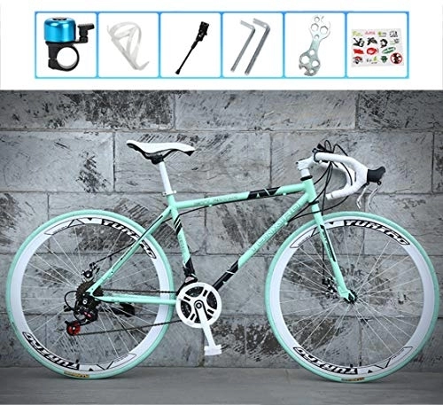 Rennräder : WMWJDQ 28 Zoll Mountainbike, Cyclocross Fahrrad, Rahmen aus Kohlenstoffstahl, Großer Reifen Vollfederung Mountain Bike, Cross Rennrad für Damen und Herren / A