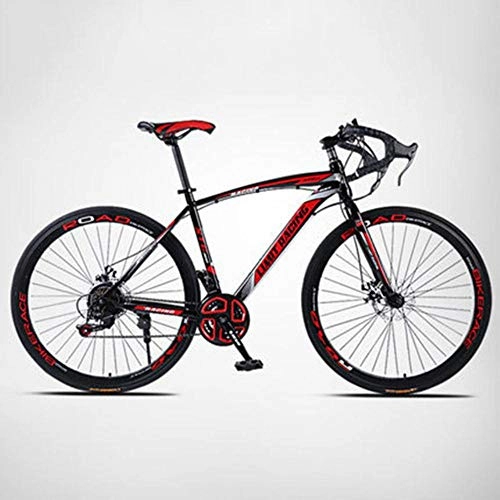 Rennräder : WND Speed ​​Rennrad Fixed Gear Männer und Frauen Break Wind Road Racing Solides Live-Fahrrad, schwarz rot