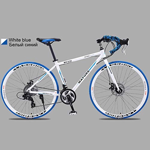 Rennräder : WYN Doppelscheibenbremse mit   Variabler Geschwindigkeit Aluminiumlegierungsrahmen für Erwachsene Studenten Fahrrad Rennrad, 30-Gang WL