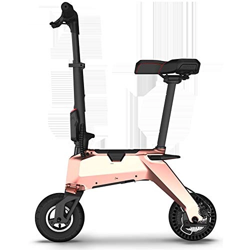 Electric Scooter : 8 Inch Electric Scooter Bike 2 Wheels Electric Bicycles 250W 36V Mini Portable Foldable E Scooter Adults / Ladies Electric Bike Two Wheels Electric Bicycle with Removable Battery Portable, Pink