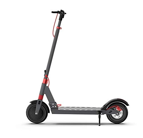 Electric Scooter : ABDOMINAL WHEEL Adult Electric Scooter, 8.5'' Folding Electric Scooter, 300W Motor to 25 km / h, Front LED Light Warning