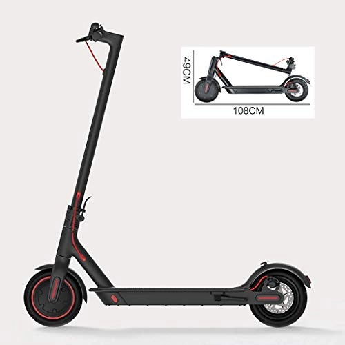 Electric Scooter : Adult Electric Scooter Longboard Hoverboard Skateboard 2 Wheel 45KM Mileage Black