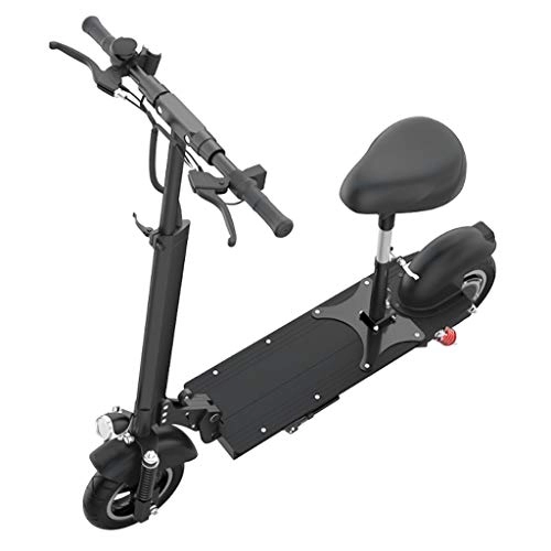 Electric Scooter : Adult Folding Scooter with Seat, 250W Electric Scooter, Up to 35 MPH, LED Light, 10" Pneumatic Tires, 20-120Km Long Range, Commuting Lightweight Transporter