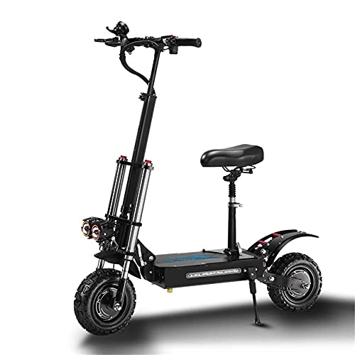 Electric Scooter : BBZZ Electric Scooter 5600 W Dual-Motor Maximum Speed 85Km / H, Foldable Double Suspension 11-Inch Off-Road Tires, 60V18ah Battery (50Km Endurance)