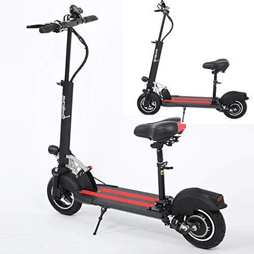 Electric Scooter : BSWL Folding Electric Scooter 500W Motor 48V 13Ah Max 45Km / H 10 Inch Tire 120Kg Load Containing Seats for Adult