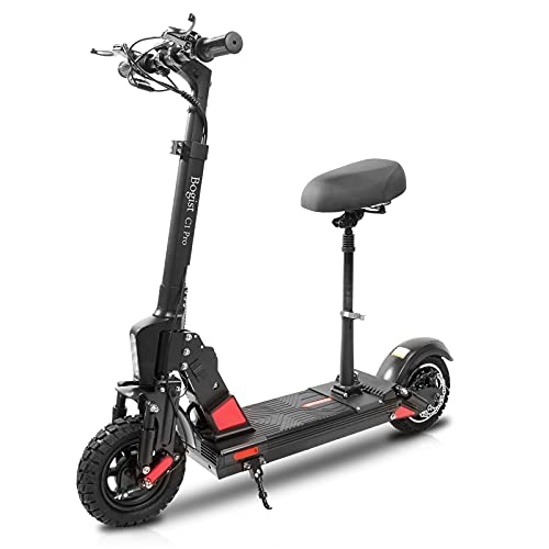 Electric Scooter : C1 Pro Electric Scooter, Electric Scooters Adults, 500W Motor, 45KM Long Range, 50 kmh 48V13Ah Folding electric scooter with seat and Electronic Horn, 10 inches Pneumatic Tires, LED Turn Signal