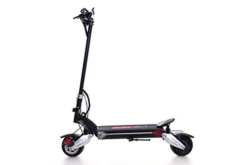 Electric Scooter : Electric Adult Scooter (e-scooter) ZERO 8X Dual motor Li-Ion Battery 18.2Ah / 52V, Autonomy 65-75Km (47miles), Speed 55 Km / h (34mph), Motor 2x800W, Solid Wheels 8" (Black)
