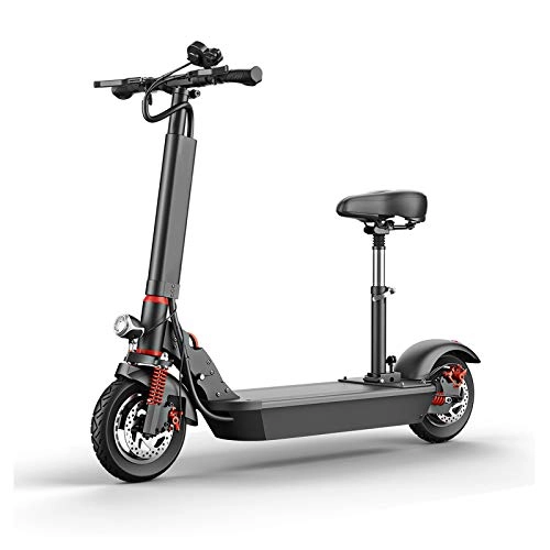 Electric Scooter : Electric Kick Scooter With LCD Display Easy To Carry 40 Km Range Electric E Scooter Ride Black Foldable Suitable For Adult