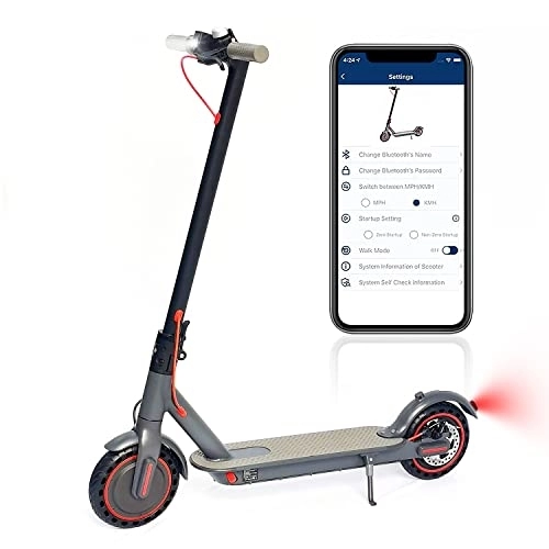 Electric Scooter : Electric Scooter, 22-30KM Range, 10.4AH Battery with 3 Gears up to 25KM / H, 8.5'' Tires Foldable Electric Scooter Adults with LCD Display and App Control