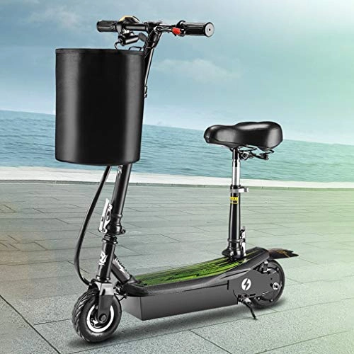 Electric Scooter : Electric Scooter Adult, 350W Motor, 24V Battery, Up to 25Km / h, 6.5" Tires, Adjustable E-Scooter, Portable Folding Design Commuting Motorized Scooter, with Seat
