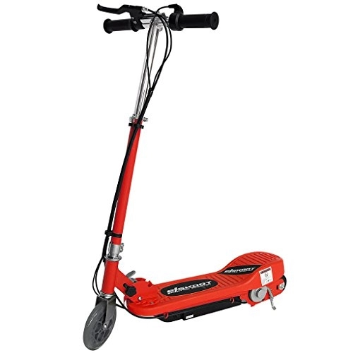 Electric Scooter : Electric Scooter Childrens 120w 24v Escooter Stand Ride On Toy Battery Operated (Red)