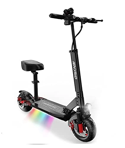 Electric Scooter : Electric Scooter, Foldable M4 PRO Electric Scooter for Adults 16A Battery E-Scooter, 10" Solid Tires, LCD Display Screen, 3 Speed Modes Escooter Black