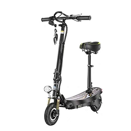 Electric Scooter : Electric Scooter, Folding E Scooter for Adult, Commuting Scooter Maximum Load 120kg, 8 Inch Pneumatic Tire, Front LED Light Warning Taillight