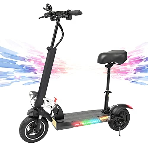 Electric Scooter : Electric Scooter Folding for Adults, 800W E-Scooter, Maximum Speed 45km / h Battery 10Ah, 3 Speed Modes 10"Off-Road Tires, with Intelligent LCD Display , Dual Brake