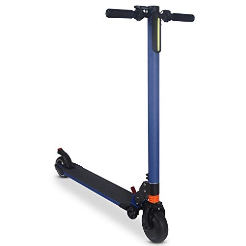 Electric Scooter : Electric Scooter Folding Two-Wheeled Bicycle Mini Portable Scooter with Dual Brake System High-Power Intelligent Display for Adults and Teenagers, Blue