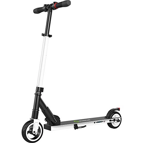 Electric Scooter : Electric Scooter for Kids Adults, Urban Commuter Folding E-Scooter Max Speed 14 mph(23km / h) 17 LBS Ultra-Lightweight with 250W Brushless Motor 6.0'' Tires 15km Range (White)