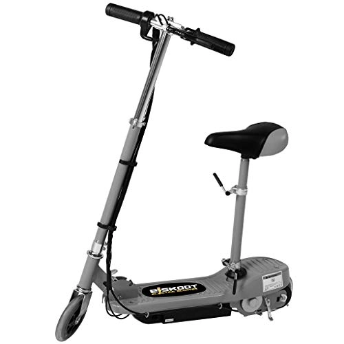 Electric Scooter : Electric Scooter Kids Battery Ride On Toy Bike Stand Escooter Adjustable Seat (Silver)