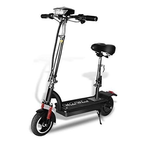 Electric Scooter : Electric Scooter With Seat, Folding E-Scooter Adult, The Maximum Endurance Is 100 Kilometers, The Load Is 200kg, The 8-inch Explosion-proof Tires, LED Headlights