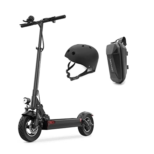 Electric Scooter : Electric Scooters, Adults 48V / 13AH City E Scooter, 10 Inch Air Tire F&R Brakes Portable Folding Electric Scooter (Y5S Scooter Black + Bag + Helmet)