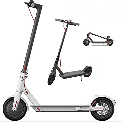 Electric Scooter : Eletric Scooter Adult and Kids, cheap Foldable Lightweight Electric Scooter 36V / 350W Charging Lithium Battery and LCD Display 3 Speed Modes Max Speed To 25km / h, First Choice for Office Workers. (white)