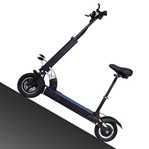 Electric Scooter : Foldable Adjustable Electric Scooter with Seat 350W 36V 30km / h, Electronic Scooter with Lithium Battery USB LCD Display LED Lights on Table for Adult, Teenager