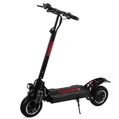 Electric Scooter : Foldable Electric Scooter Black For Adults Fast E-kick Scooters Max Speed 75 KM / H 60 KM Long Range Easy To Carry 10" Tires