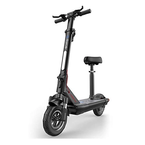 Electric Scooter : Foldable Electric Scooter E-kick Scooters Suitable For Adults Fast Max Speed 35 KM / H 45 KM Long Range Easy To Carry 3 Speeds (Color : Black)