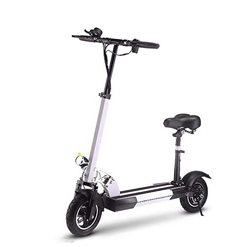 Electric Scooter : FUJGYLGL Adult Electric Scooter, Foldable, Handlebar Height Adjustable, Strong Bearing Capacity, Strong Endurance, with Lighting Function, Safe and Durable