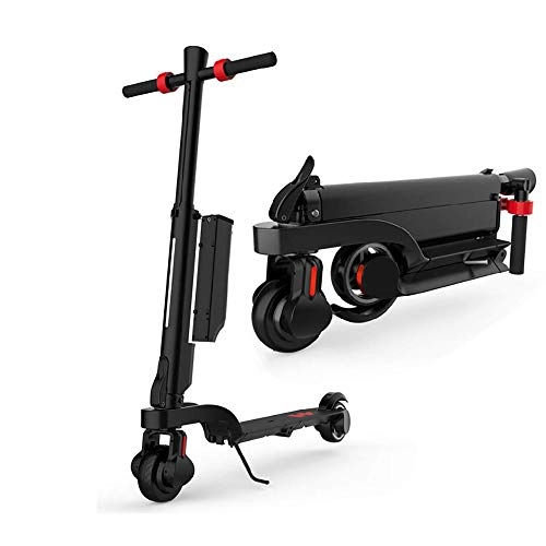 Electric Scooter : FUJGYLGL Adult Electric Scooter, Foldable with Large 5.5-inch Wheels and LED Display Light Weight 250W Strong Power Maximum Speed 25km / H