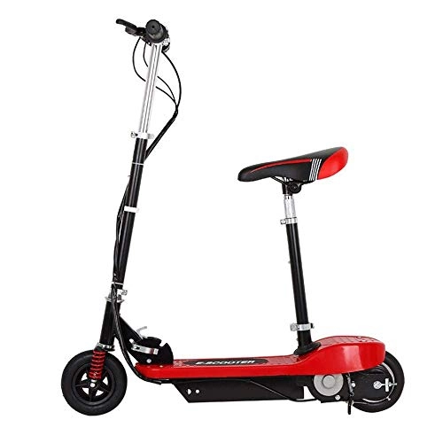 Electric Scooter : FUJGYLGL Adult Portable Electric Scooter, Aluminum Alloy Body, Foldable, Light Body, Sensitive Braking, Wear-resistant Tires, Multiple Speed Modes