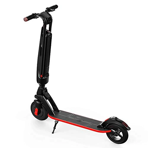 Electric Scooter : FUJGYLGL Adult Portable Electric Scooter, Aluminum Alloy Body, Foldable, with LED Lighting, Sensitive Braking, Multiple Power Modes