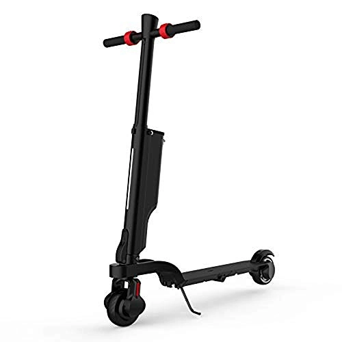 Electric Scooter : FUJGYLGL Adult Portable Electric Scooter, Aluminum Alloy Body, Large Battery Capacity, Foldable, with Lighting Function, Can Solve Traffic Jams