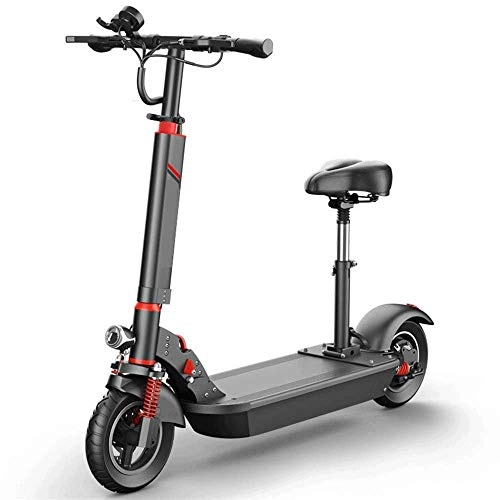 Electric Scooter : FUJGYLGL Electric Scooter Adult Portable, Folding Electric Scooter Adjustable Handlebar and Seat for Travel and Commuting